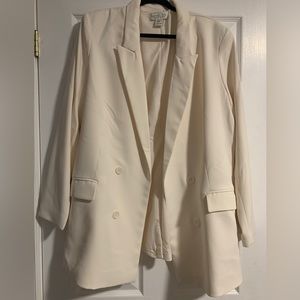 Rachel Zoe Cream Oversized Blazer